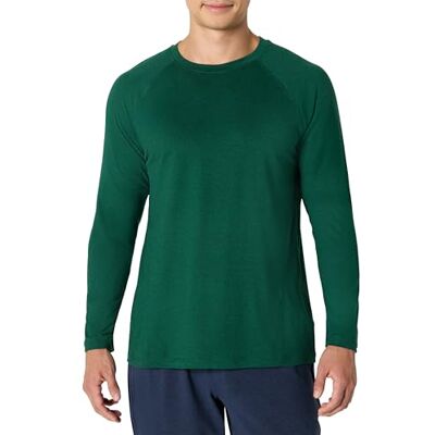Amazon Herren Sportliches, Weiches und Leichtes Langarm-Funktionsshirt, Trainingshemd fürs Fitnessstudio, Grün Space-dye, M Amazon Herren Sportliches, Weiches und Leichtes Langarm-Funktionsshirt, Trainingshemd fürs Fitnessstudio, Grün Space-dye, M