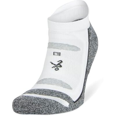 Balega Uni-Erwachsene Blister Resist No Show Running (1 Pair) Performance Athletic Laufsocken Für Damen Und Herren, Weiß/Grau, XL EU Balega Uni-Erwachsene Blister Resist No Show Running (1 Pair) Performance Athletic Laufsocken Für Damen Und Herren, Weiß/Grau, XL EU