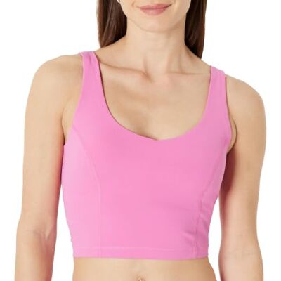 Amazon Damen Sporttop mit Integriertem BH, Aktives FormFlex-Tanktop mit Leichtem Halt und Verkürztem Schnitt, Butterweich, Flamingo Rosa, M Amazon Damen Sporttop mit Integriertem BH, Aktives FormFlex-Tanktop mit Leichtem Halt und Verkürztem Schnitt, Butterweich, Flamingo Rosa, M