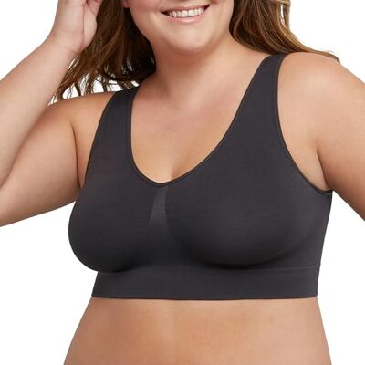 Just My Size Damen Pure Comfort Bügelloser T-Shirt-BH mit Leichtem Halt und Feuchtigkeitstransport BHS, Undurchsichtige, Schwarz, 4X-Large Just My Size Damen Pure Comfort Bügelloser T-Shirt-BH mit Leichtem Halt und Feuchtigkeitstransport BHS, Undurchsichtige, Schwarz, 4X-Large