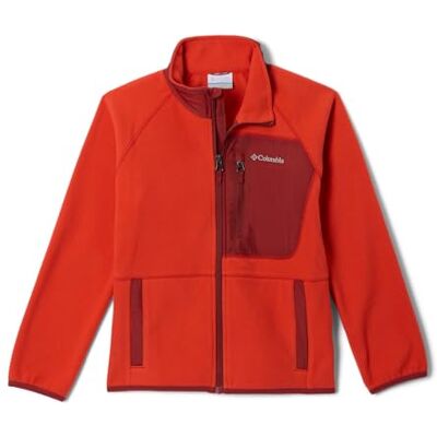 Columbia Youth Fast Trek 5 Full Zip Fleecejacke mit durchgehendem Reißverschluss, Super Sonic/Red Oxide, Größe S Columbia Youth Fast Trek 5 Full Zip Fleecejacke mit durchgehendem Reißverschluss, Super Sonic/Red Oxide, Größe S