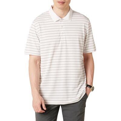 Amazon Herren Golf-Poloshirt, Feuchtigkeitsableitend Schnell Trocknend, Kurzarm, Schwarz Weiß Thin Stripe, S Amazon Herren Golf-Poloshirt, Feuchtigkeitsableitend Schnell Trocknend, Kurzarm, Schwarz Weiß Thin Stripe, S