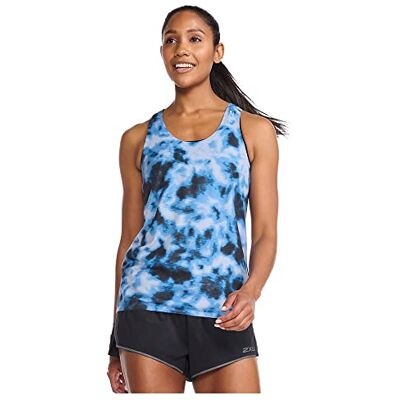 2XU Damen Light Speed Singlet Tank Top, Digital Dye/Mirage Reflective, S 2XU Damen Light Speed Singlet Tank Top, Digital Dye/Mirage Reflective, S
