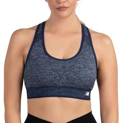 Balance Nahtloser Damen-Sport-BH mit Racerback, gepolstert, für Workout, Yoga, Pigment, Medium Balance Nahtloser Damen-Sport-BH mit Racerback, gepolstert, für Workout, Yoga, Pigment, Medium