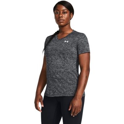 Under Armour Damen Tech Twist Short Sleeve V Neck T-Shirt (1er Pack) Under Armour Damen Tech Twist Short Sleeve V Neck T-Shirt (1er Pack)