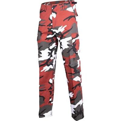 Mil-Tec US Ranger Hose Typ BDU • Herren Cargohose mit 6 geräumigen Taschen • Taktische Hose mit verstellbarem Kordelzug & Gürtelschlaufen • Feldhose für Outdoor, Arbeit, Freizeit • Red Camo, S Mil-Tec US Ranger Hose Typ BDU • Herren Cargohose mit 6 geräumigen Taschen • Taktische Hose mit verstellbarem Kordelzug & Gürtelschlaufen • Feldhose für Outdoor, Arbeit, Freizeit • Red Camo, S