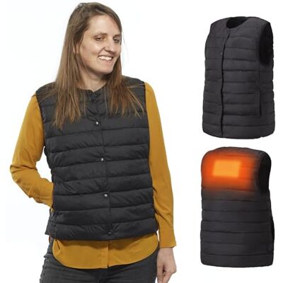 Iris Ohyama Woozoo, Beheizbare Weste/Heizweste, L, Damen, 4 Heizstufen von 38 bis 53° C, Leicht & fein für hohen Komfort, Sport, Aktivitäten im Freien Heated Vest HW-01 Schwarz Iris Ohyama Woozoo, Beheizbare Weste/Heizweste, L, Damen, 4 Heizstufen von 38 bis 53° C, Leicht & fein für hohen Komfort, Sport, Aktivitäten im Freien Heated Vest HW-01 Schwarz
