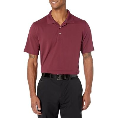 Amazon Herren Golf-Poloshirt, Schnell trocknend, Kurzarm, Sattes Burgunderrot, M Amazon Herren Golf-Poloshirt, Schnell trocknend, Kurzarm, Sattes Burgunderrot, M