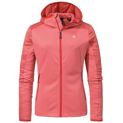 Schöffel Damen Fleece Hoody Svardalen L, schnell trocknende Fleecejacke mit Kapuze, funktionaler Outdoor Hoody, mit Reißverschluss-Taschen und elastischem Saum, clasping rose, 38 Schöffel Damen Fleece Hoody Svardalen L, schnell trocknende Fleecejacke mit Kapuze, funktionaler Outdoor Hoody, mit Reißverschluss-Taschen und elastischem Saum, clasping rose, 38