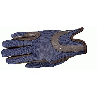 USG 11310035-260-305 "GOOD LUCK" Reithandschuhe, Braun/Marine, L USG 11310035-260-305 "GOOD LUCK" Reithandschuhe, Braun/Marine, L