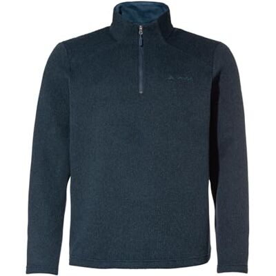 VAUDE Herren Tesero Pullover II, in Strickoptik mit Stehkragen, warm, atmungsaktiv, Dark sea, L VAUDE Herren Tesero Pullover II, in Strickoptik mit Stehkragen, warm, atmungsaktiv, Dark sea, L
