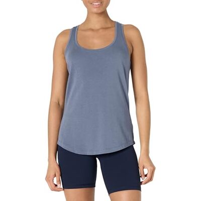 Amazon Damen Baumwoll-Racerback-Top, weiches leichtes Yoga-Tanktop mit U-Ausschnitt, Schiefergrau, S Amazon Damen Baumwoll-Racerback-Top, weiches leichtes Yoga-Tanktop mit U-Ausschnitt, Schiefergrau, S