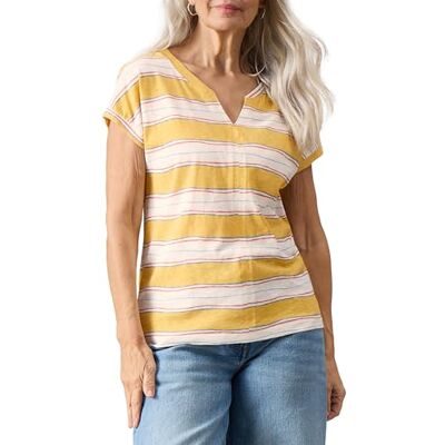 White Stuff Damen-T-Shirt Nelly mit Kerbausschnitt – Kurzarm, Freizeitkleidung White Stuff Damen-T-Shirt Nelly mit Kerbausschnitt – Kurzarm, Freizeitkleidung