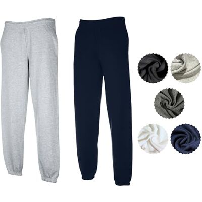 Fruit of the Loom HLKauf Bundle Herren 2er Jogginghose Set Classic Elastic Leg Jog Pants M L XL XXL 3XL Verschiedene Farbsets & HLKauf-Block Fruit of the Loom HLKauf Bundle Herren 2er Jogginghose Set Classic Elastic Leg Jog Pants M L XL XXL 3XL Verschiedene Farbsets & HLKauf-Block