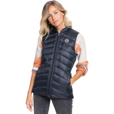 Roxy Coast Road Wasserabweisende, leichte, verpackbare, gepolsterte Weste für Frauen Schwarz Roxy Coast Road Wasserabweisende, leichte, verpackbare, gepolsterte Weste für Frauen Schwarz