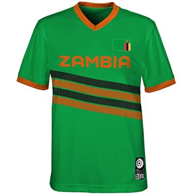 FIFA Offizielles Trikot der Jugendmannschaft der Frauenfussball-Weltmeisterschaft 2023, Sambia, Grün, 8-10 Jahre FIFA Offizielles Trikot der Jugendmannschaft der Frauenfussball-Weltmeisterschaft 2023, Sambia, Grün, 8-10 Jahre