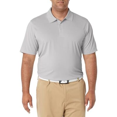 Amazon Herren Golf-Poloshirt, Schnell trocknend, Kurzarm, Hellgrau Meliert, XS Amazon Herren Golf-Poloshirt, Schnell trocknend, Kurzarm, Hellgrau Meliert, XS