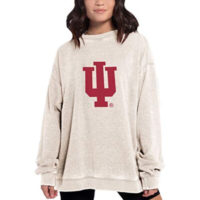 chicka-d NCAA Damen Campus Crew Pullover, Damen, Campus Crew Pullover, Hellbeige, Large chicka-d NCAA Damen Campus Crew Pullover, Damen, Campus Crew Pullover, Hellbeige, Large