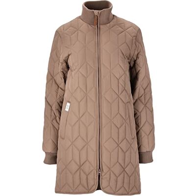 WEATHER REPORT Damen Steppjacke Nokka W Long Quilted Jacket I atmungsaktiver Steppmantel I Lange Jacke mit hohen Kragen 1137 Pine Bark 42 WEATHER REPORT Damen Steppjacke Nokka W Long Quilted Jacket I atmungsaktiver Steppmantel I Lange Jacke mit hohen Kragen 1137 Pine Bark 42