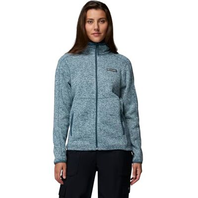 Columbia Damen Sweater Weather™ Full Zip II Fleecejacke Mit Durchgehendem Reißverschluss, Everblue Heather, XL EU Columbia Damen Sweater Weather™ Full Zip II Fleecejacke Mit Durchgehendem Reißverschluss, Everblue Heather, XL EU