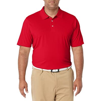 Amazon Herren Golf-Poloshirt, Schnell trocknend, Kurzarm, Kirschrot, S Amazon Herren Golf-Poloshirt, Schnell trocknend, Kurzarm, Kirschrot, S