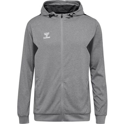 hummel Herren Hmlauthentic Pl Zip Hoodie Sweatshirt, Grey Melange, XL EU hummel Herren Hmlauthentic Pl Zip Hoodie Sweatshirt, Grey Melange, XL EU