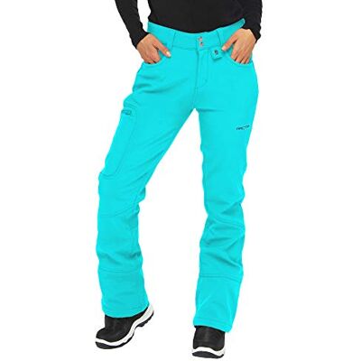 ARCTIX Damen Sarah Fleece-Lined Softshell Pants Schneehose, Bluebird, Medium (8-10) Long ARCTIX Damen Sarah Fleece-Lined Softshell Pants Schneehose, Bluebird, Medium (8-10) Long