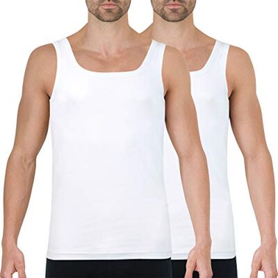 Athena Herren-Tanktop (2 Stück), weiß, L Athena Herren-Tanktop (2 Stück), weiß, L
