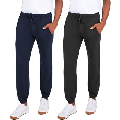Scott Fleece-Jogginghose für Herren, Multipack, athletische Sweathose mit lockerer Passform für Workout, Laufen, Training, 2er-Pack, Marineblau/Anthrazit, Groß Scott Fleece-Jogginghose für Herren, Multipack, athletische Sweathose mit lockerer Passform für Workout, Laufen, Training, 2er-Pack, Marineblau/Anthrazit, Groß