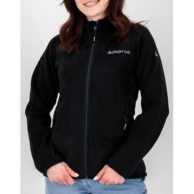 DEPROC-Active Deproc Active Damen Mit Stehkragen Übergangsjacke Windbreaker Polarfleece Wohlfühljacke Wawa Bay Fleecejacke, Schwarz, 46 EU DEPROC-Active Deproc Active Damen Mit Stehkragen Übergangsjacke Windbreaker Polarfleece Wohlfühljacke Wawa Bay Fleecejacke, Schwarz, 46 EU