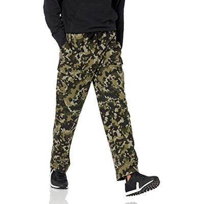 Amazon Herren Cargo-Fleece-Sweathose, Olive Geo Camo, Größe L Amazon Herren Cargo-Fleece-Sweathose, Olive Geo Camo, Größe L