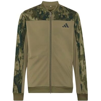 Adidas Unisex Kinder Seasonal Essentials Tricot Track_Suit, olive strata/jungle ink, 11-12 Years Adidas Unisex Kinder Seasonal Essentials Tricot Track_Suit, olive strata/jungle ink, 11-12 Years