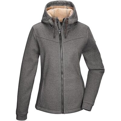 G.I.G.A. DX Damen Strickfleecejacke/Fleecejacke mit Kapuze GW 38 WMN KNTFLC JCKT, anthrazit, 42, 43550-000 G.I.G.A. DX Damen Strickfleecejacke/Fleecejacke mit Kapuze GW 38 WMN KNTFLC JCKT, anthrazit, 42, 43550-000