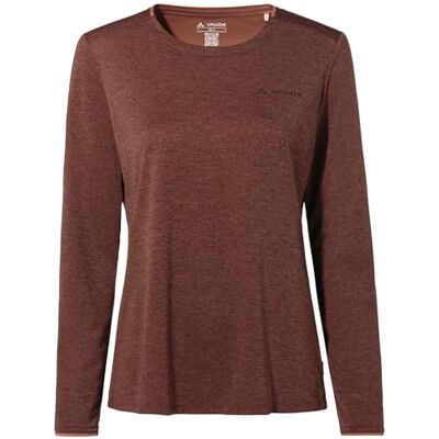 VAUDE Damen Longsleeve Essential LS T-Shirt, Funktionsshirt, perfekt als Baselayer, atmungsaktiv, pflegeleicht und schnelltrocknend, Buckeye, 44 VAUDE Damen Longsleeve Essential LS T-Shirt, Funktionsshirt, perfekt als Baselayer, atmungsaktiv, pflegeleicht und schnelltrocknend, Buckeye, 44