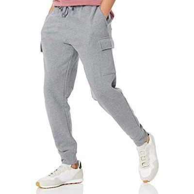 Amazon Herren-Cargo-Fleece-Jogginghose, Hellgrau meliert, Größe XS Amazon Herren-Cargo-Fleece-Jogginghose, Hellgrau meliert, Größe XS