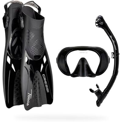 CRESSI Musa Explorer Set Snorkeling Sets, Schwarz, S/M CRESSI Musa Explorer Set Snorkeling Sets, Schwarz, S/M