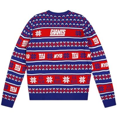 FOCO Uni NFL Big Logo Ugly Sweater Pullover, Team-Farbe, Large FOCO Uni NFL Big Logo Ugly Sweater Pullover, Team-Farbe, Large