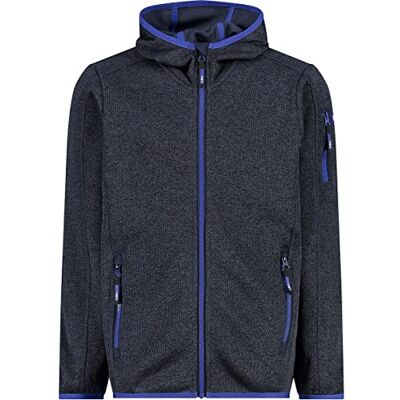 CMP Kinder-Knit-Tech-Jacke mit fester Kapuze, B. Blau-Hellblau, 128 CMP Kinder-Knit-Tech-Jacke mit fester Kapuze, B. Blau-Hellblau, 128