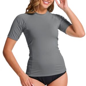 MEETWEE Damen Surf Rash Guard Sonnenschutz Badeanzug UV-Schutz Shirt UPF 50+ Kurzarm Badeoberteil Schnell trocknendes Schwimm-Sonnenschutzshirt für Wassersport. MEETWEE Damen Surf Rash Guard Sonnenschutz Badeanzug UV-Schutz Shirt UPF 50+ Kurzarm Badeoberteil Schnell trocknendes Schwimm-Sonnenschutzshirt für Wassersport.