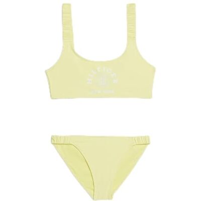 Tommy Hilfiger Mädchen Bikini Bralette Bikini-Set, Gelb (Yellow Tulip), 8-10 Jahre Tommy Hilfiger Mädchen Bikini Bralette Bikini-Set, Gelb (Yellow Tulip), 8-10 Jahre