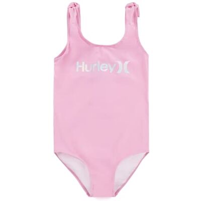 Hurley Mädchen Hrlg Shoulder Tie 1pc Swimsuit Einteiliger Badeanzug, Pink, 12 años Hurley Mädchen Hrlg Shoulder Tie 1pc Swimsuit Einteiliger Badeanzug, Pink, 12 años