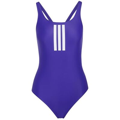 Adidas Damen 3 Stripes V-Back Swimsuit Swimwear, Collegiate Purple/White, 36 Adidas Damen 3 Stripes V-Back Swimsuit Swimwear, Collegiate Purple/White, 36