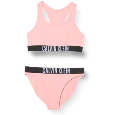 Calvin Bralette-Bikini-Set für Mädchen, Ky0Ky00091, Schwimm-Tops, Rosa (Quartz Pink), 8-10 Jahre Calvin Bralette-Bikini-Set für Mädchen, Ky0Ky00091, Schwimm-Tops, Rosa (Quartz Pink), 8-10 Jahre