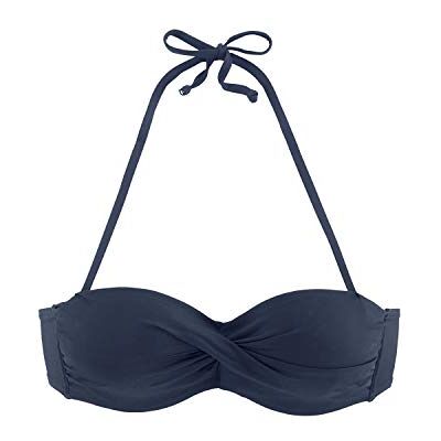 Lascana Damen Bikinioberteil Bügel-Bandeau-Top, Blau (Navy 24), 40A Lascana Damen Bikinioberteil Bügel-Bandeau-Top, Blau (Navy 24), 40A