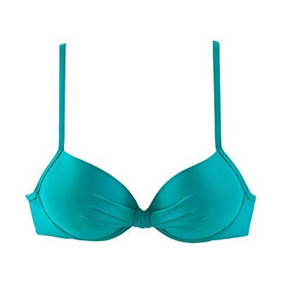 S. Oliver Damen Bügel-Bandeau-Bikini-Top mit wattierten Cups, in Cup A bis C mit herausnehmbaren Kissen, seitliche Stäbchen, abnehmbare Träger S. Oliver Damen Bügel-Bandeau-Bikini-Top mit wattierten Cups, in Cup A bis C mit herausnehmbaren Kissen, seitliche Stäbchen, abnehmbare Träger