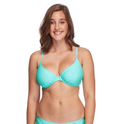 Body Glove Damen Smoothies Solo Solid Underwire D, Dd, E, F Cup Top Swimsuit Bikini, Sea Mist, E Body Glove Damen Smoothies Solo Solid Underwire D, Dd, E, F Cup Top Swimsuit Bikini, Sea Mist, E