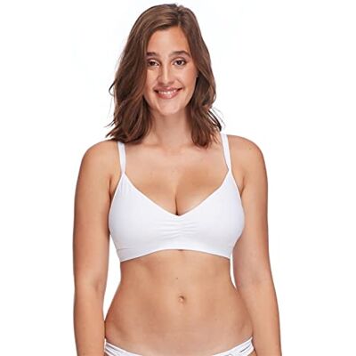 Body Glove Damen Drew Bikinioberteil mit Verstellbarem Raffhalter Bikini, schneeweiß, E Body Glove Damen Drew Bikinioberteil mit Verstellbarem Raffhalter Bikini, schneeweiß, E