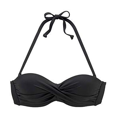 S. Oliver Damen Bügel-Bandeau-Bikini-Top mit wattierten Cups, in Cup A bis C mit herausnehmbaren Kissen, seitliche Stäbchen, abnehmbare Träger S. Oliver Damen Bügel-Bandeau-Bikini-Top mit wattierten Cups, in Cup A bis C mit herausnehmbaren Kissen, seitliche Stäbchen, abnehmbare Träger