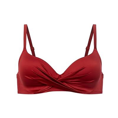 Dorina Mysterio Damen Bikini Oberteil, Mit Bügeln, Leicht Gepolsterte Cups, High-Shine Stoff, Verstellbare Träger, Raff-Details, Rot Dorina Mysterio Damen Bikini Oberteil, Mit Bügeln, Leicht Gepolsterte Cups, High-Shine Stoff, Verstellbare Träger, Raff-Details, Rot