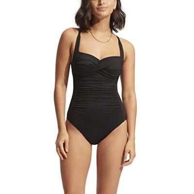 Seafolly Damen Twist Halter Maillot Einteiler Seafolly Damen Twist Halter Maillot Einteiler
